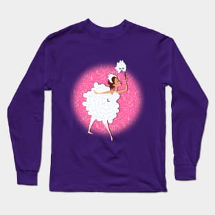 Ballerina in Pink Long Sleeve T-Shirt